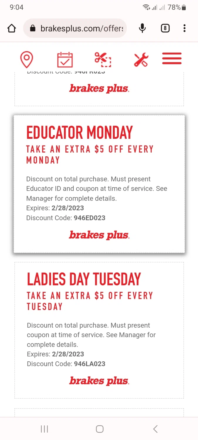 Brakes Plus Coupons 5 Off October 2024