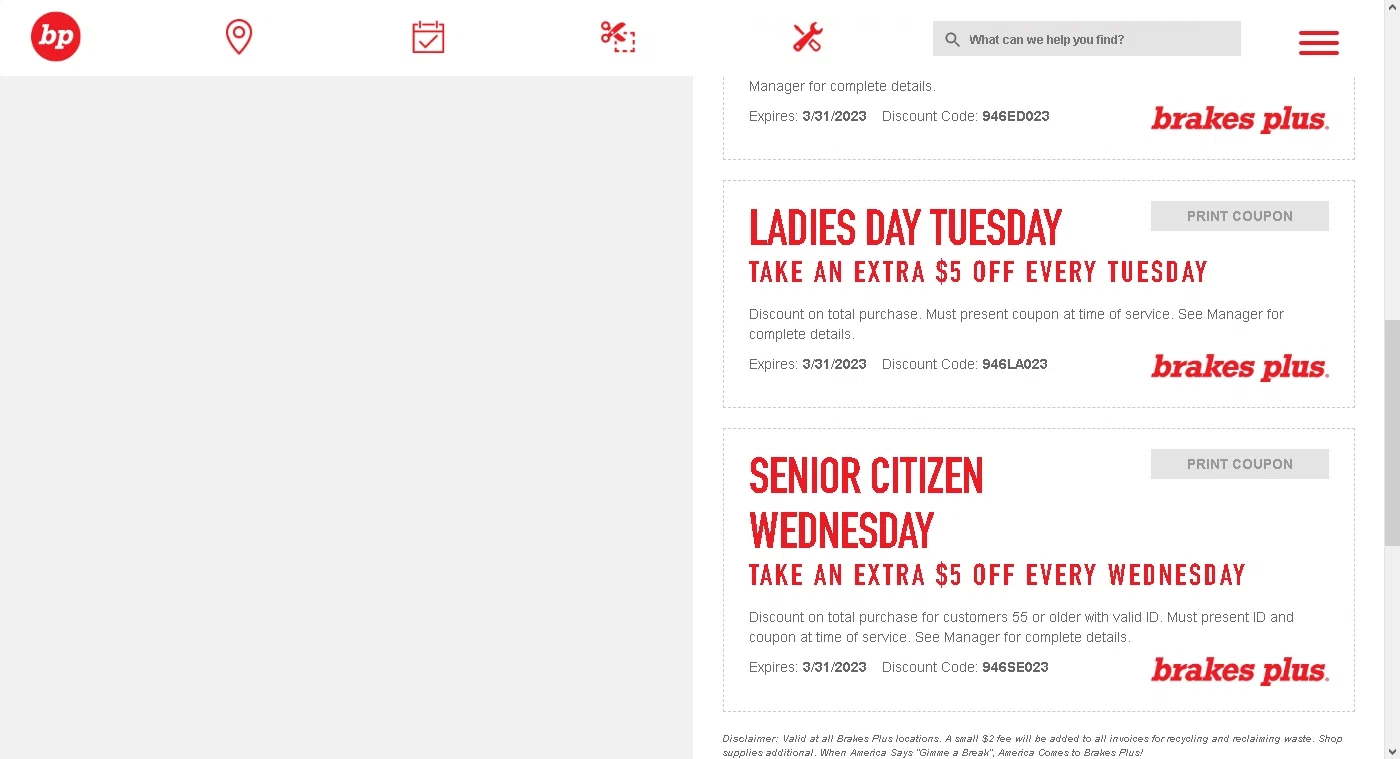 Brakes Plus Coupons 5 Off October 2024