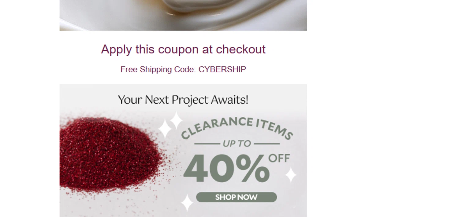 Bramble Berry promo code screenshot showing code CYBERSHIP applied at Bramble Berry checkout page. Uploaded by SimplyCodes community member juanjose on Nov 30, 2025