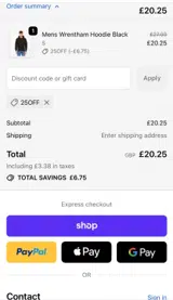 25OFF coupon verification screenshot