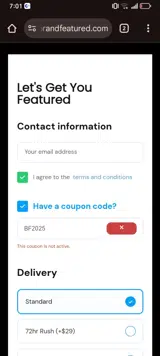 BF2025 coupon verification screenshot