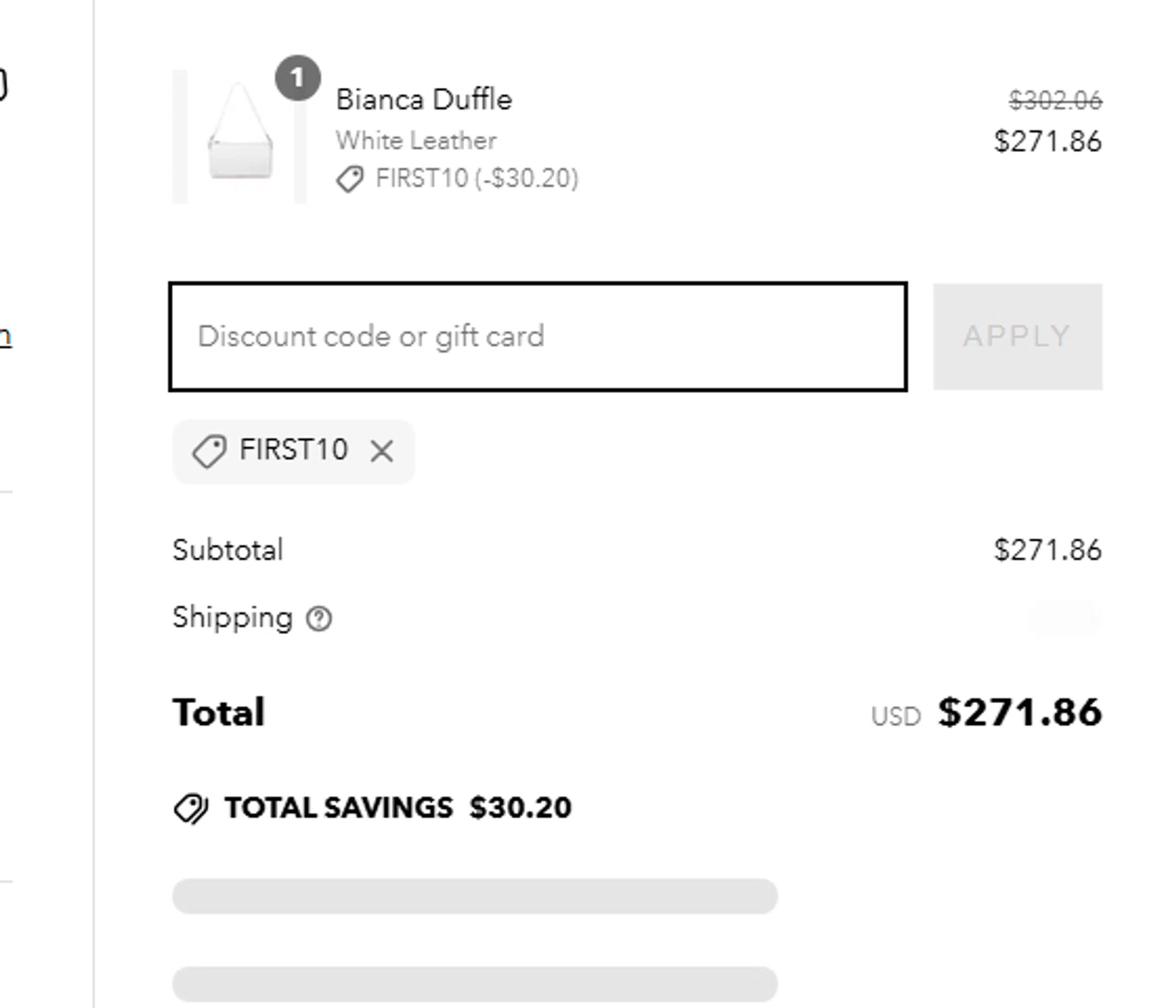 BRANDON BLACKWOOD discount code screenshot showing code first10 applied at BRANDON BLACKWOOD checkout page. Uploaded by SimplyCodes community member Tragedy on Mar 30, 2025