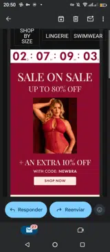 Newbra coupon verification screenshot