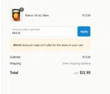 BRA10 coupon verification screenshot