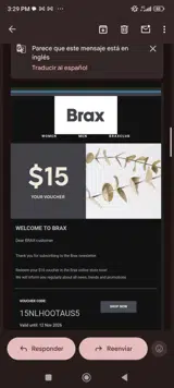 Brax coupon verification screenshot