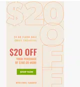 flash20 coupon verification screenshot