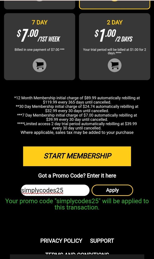 Brazzers checkout page showing Brazzers promo code box | Screenshot taken by SimplyCodes community member on Nov 12, 2024