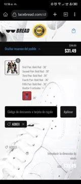 Adbex coupon verification screenshot