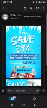 Breazy coupon verification screenshot