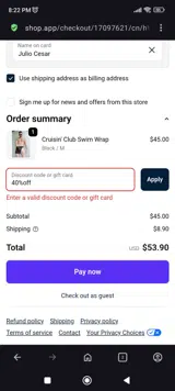 40%off coupon verification screenshot