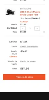 Breek Arms coupon verification screenshot