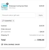 Breescape coupon verification screenshot