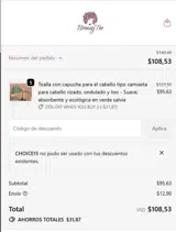 CHOICE15 coupon verification screenshot