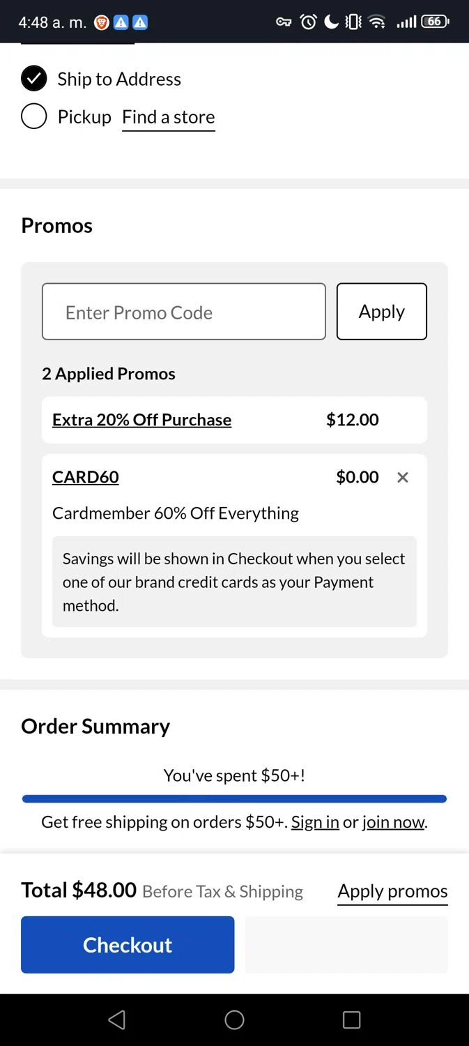 Banana Republic Factory promo code screenshot showing code CARD60 applied at Banana Republic Factory checkout page. Uploaded by SimplyCodes community member Divino1 on Aug 18, 2025