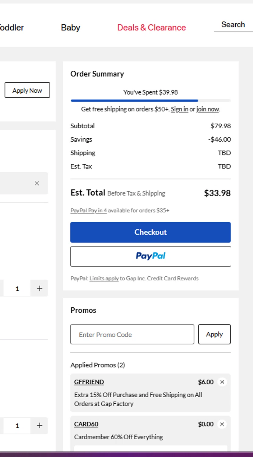 Banana Republic Factory promo code screenshot showing code CARD60 applied at Banana Republic Factory checkout page. Uploaded by SimplyCodes community member ______ on May 8, 2025