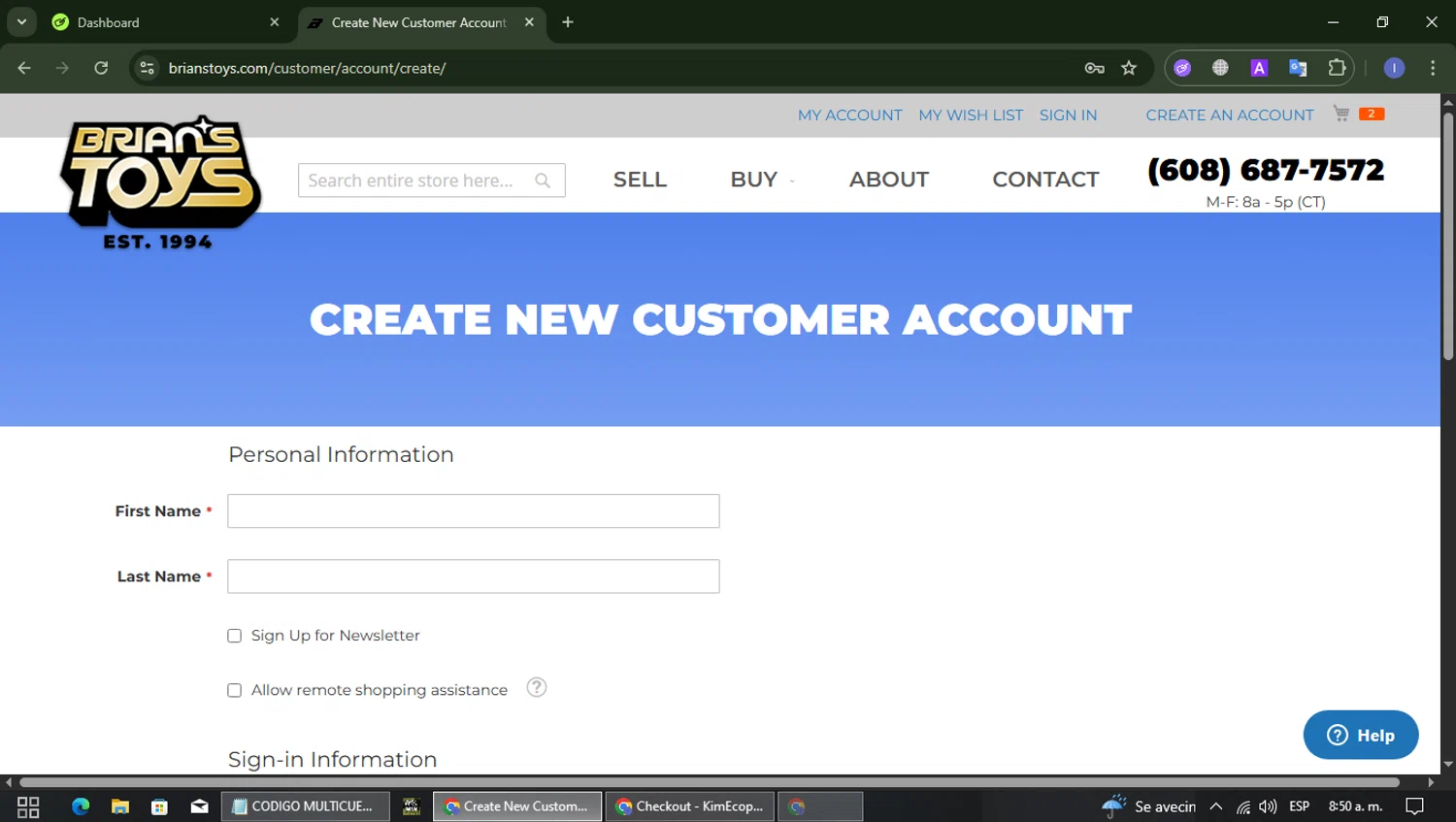 Brian's Toys promo code screenshot showing code WELCOME10 applied at Brian's Toys checkout page. Uploaded by SimplyCodes community member SmartMaven8764 on Sep 17, 2025