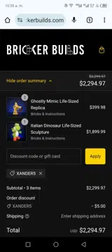 Xander5 coupon verification screenshot