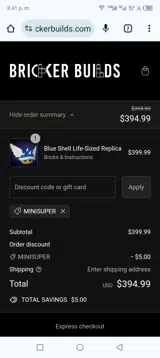 Minisuper coupon verification screenshot