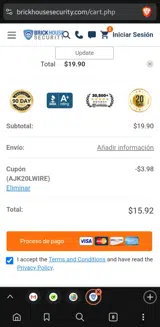 AJK20LWIRE coupon verification screenshot