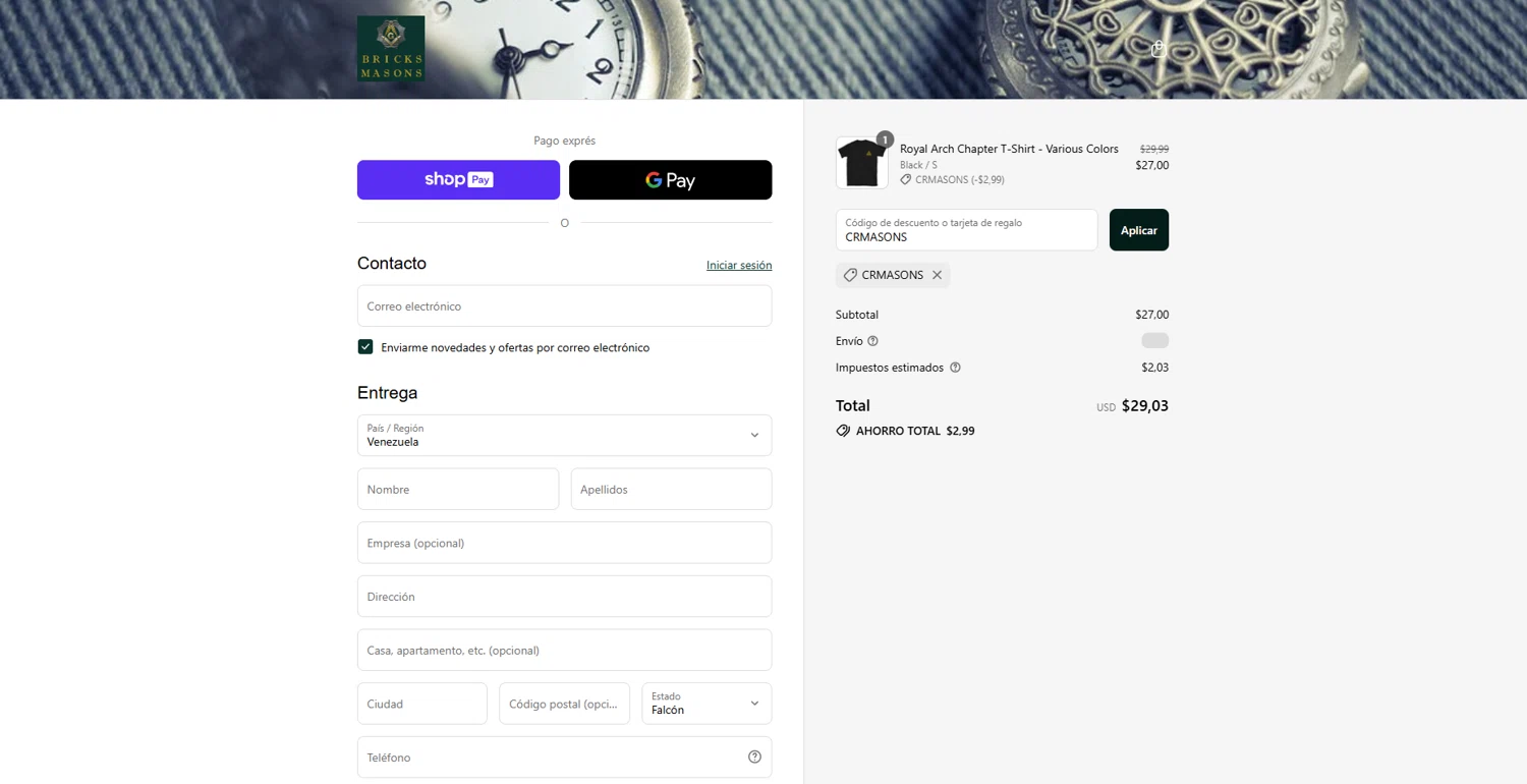 Bricks Masons discount code screenshot showing code CRMASONS applied at Bricks Masons checkout page. Uploaded by SimplyCodes community member VoucherLynx1047 on Jul 16, 2025