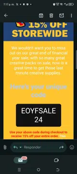 Eoyfsale24 coupon verification screenshot
