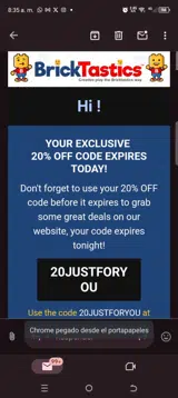 20JUSTFORYOU coupon verification screenshot