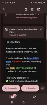 50OFFGMRSECHO coupon verification screenshot
