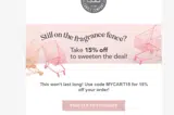 MYCART15 coupon verification screenshot