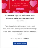 LOVE15 coupon verification screenshot