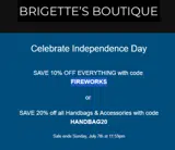 Brigette's Boutique coupon verification screenshot