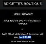 Brigette's Boutique coupon verification screenshot