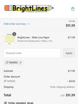 PAPER5 coupon verification screenshot