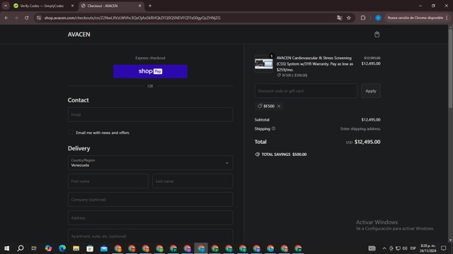 Brighton checkout page showing Brighton discount code box | Screenshot taken by SimplyCodes community member on Nov 25, 2024