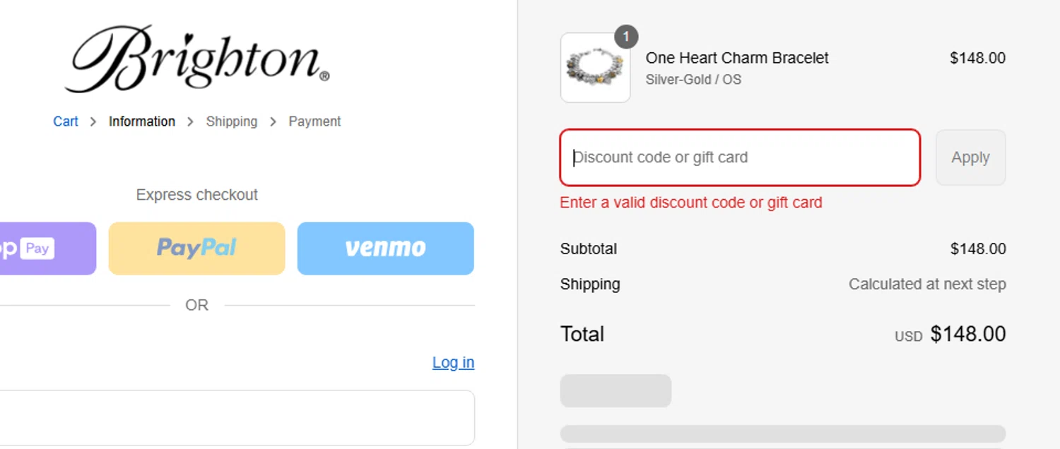 Brighton discount code screenshot showing code SAVE10 applied at Brighton checkout page. Uploaded by SimplyCodes community member Toundjiale on Aug 24, 2025