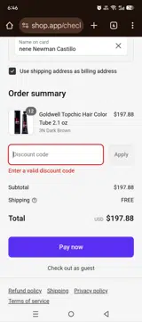 Brighton Beauty Supply coupon verification screenshot