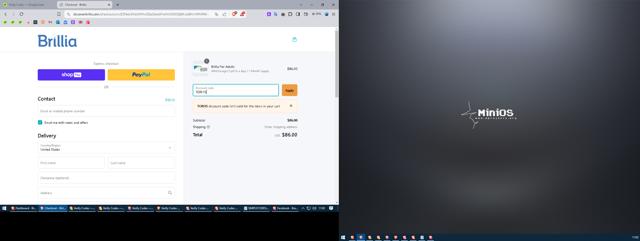 Brillia checkout page showing Brillia discount code box | Screenshot taken by SimplyCodes community member on May 28, 2024