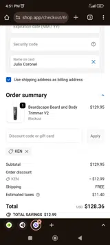 Brio Product Group coupon verification screenshot