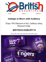 BRITISHCADBURY15 coupon verification screenshot