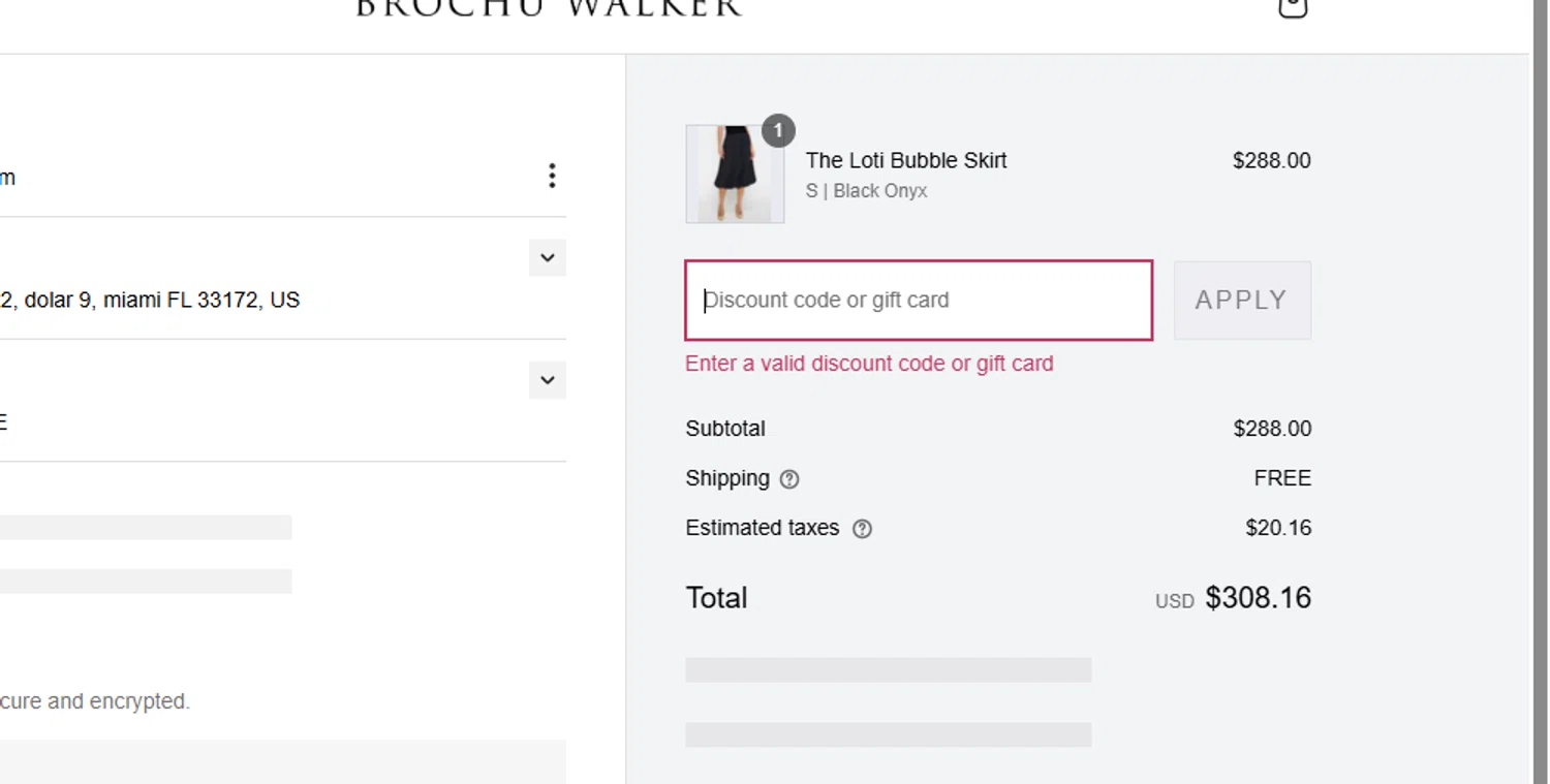 Brochu Walker discount code screenshot showing code SUMMER25 applied at Brochu Walker checkout page. Uploaded by SimplyCodes community member Acidwire on Jun 26, 2025
