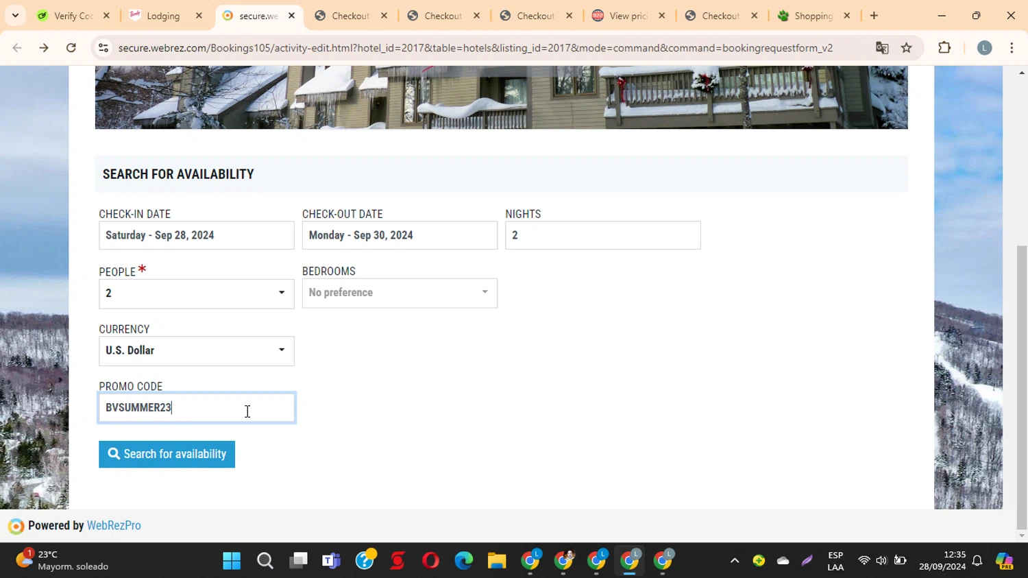 Bromley Mountain checkout page showing Bromley Mountain promo code box | Screenshot taken by SimplyCodes community member on Sep 28, 2024