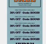 BOO40 coupon verification screenshot