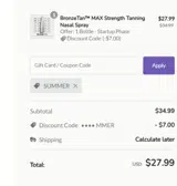 SUMMER coupon verification screenshot