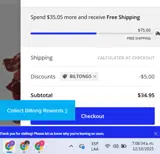 BILTONG5 coupon verification screenshot