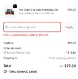 BOGO40 coupon verification screenshot