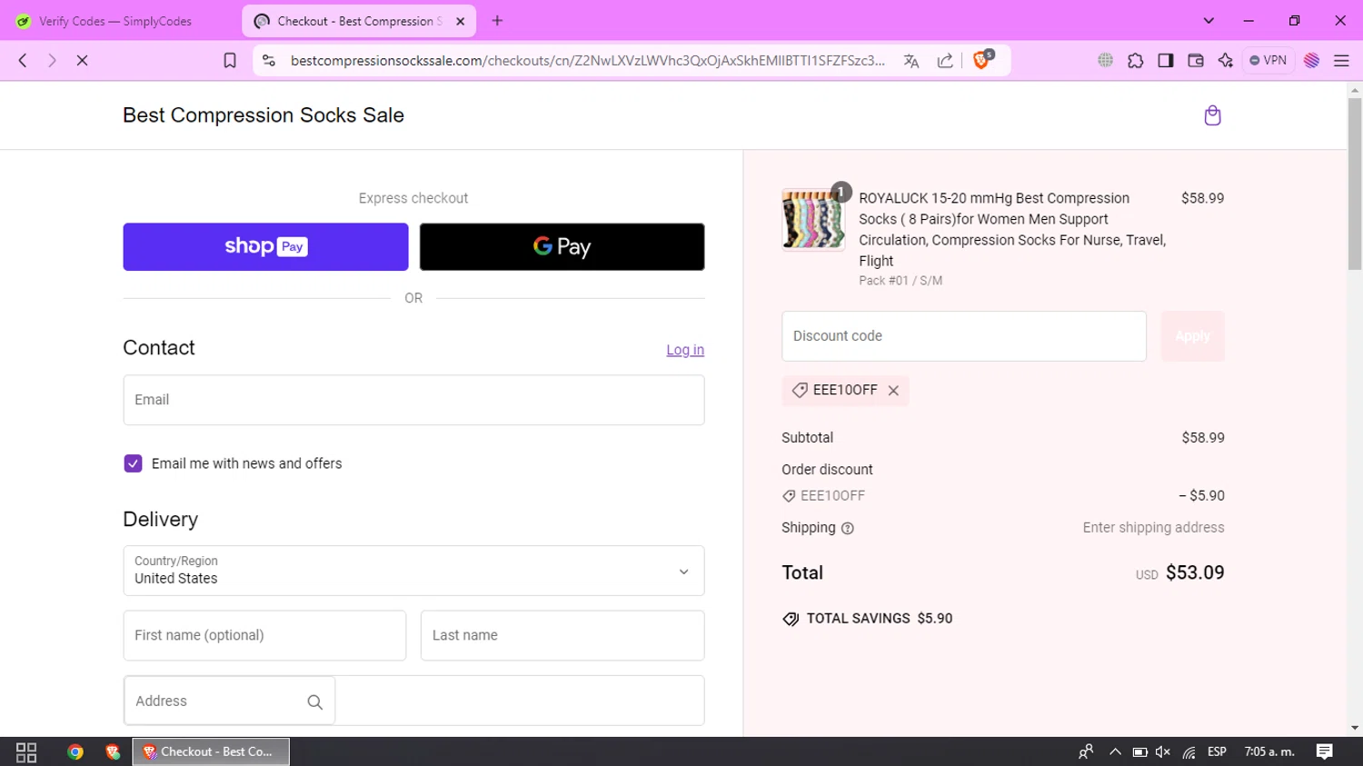 Brooks ReStart checkout page showing Brooks ReStart discount code box | Screenshot taken by SimplyCodes community member on Jan 12, 2025