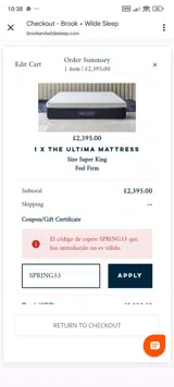 SPRING33 coupon verification screenshot