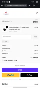 J10 coupon verification screenshot