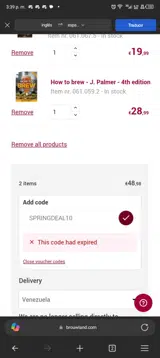 SPRINGDEAL10 coupon verification screenshot