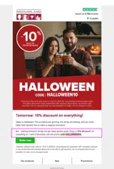 HALLOWEEN10 coupon verification screenshot