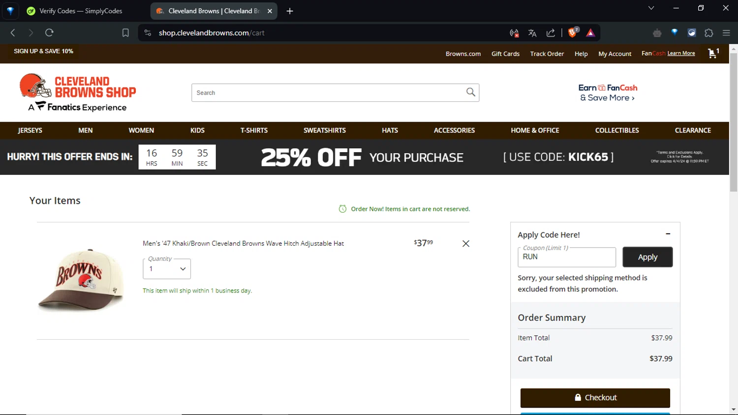 Cleveland Browns Shop Promo Codes 40 Off April 2024